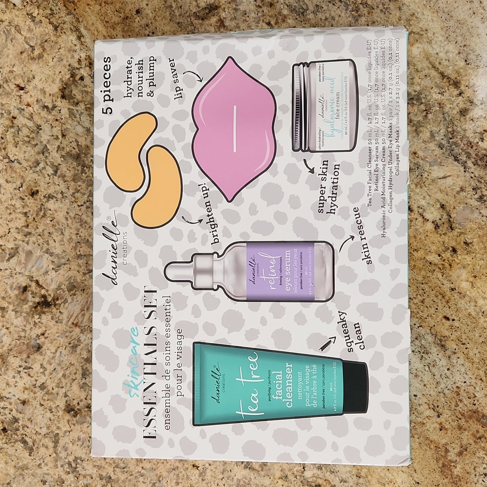 5 PIECES Skincare Pamering Set. Danielle Creations. Hydrate, Nourish, Brighten